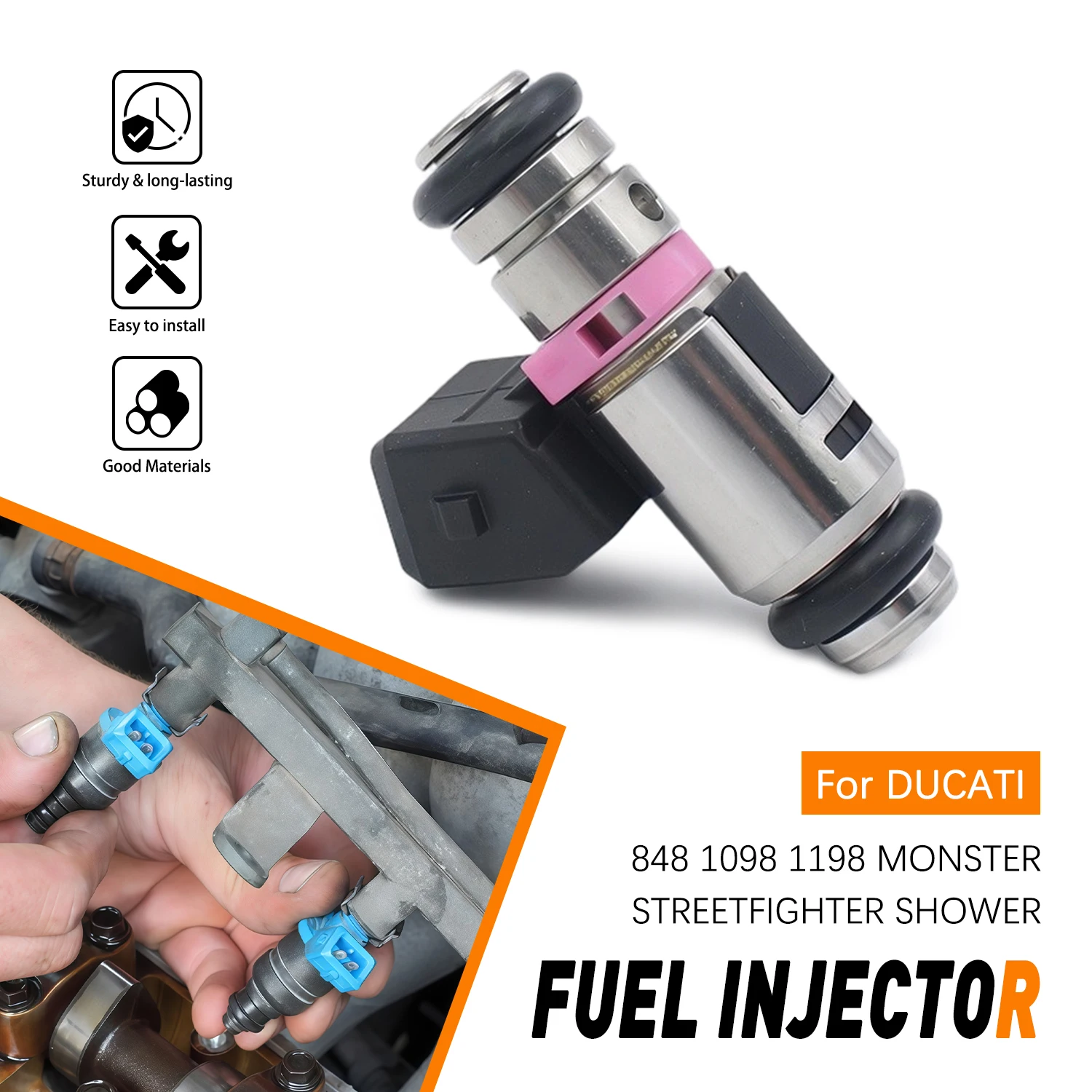 

FUEL INJECTOR FOR DUCATI 848 1098 1198 Throttle body MONSTER STREETFIGHTER SHOWER IWP-189 IWP189 28040161A accessories motor