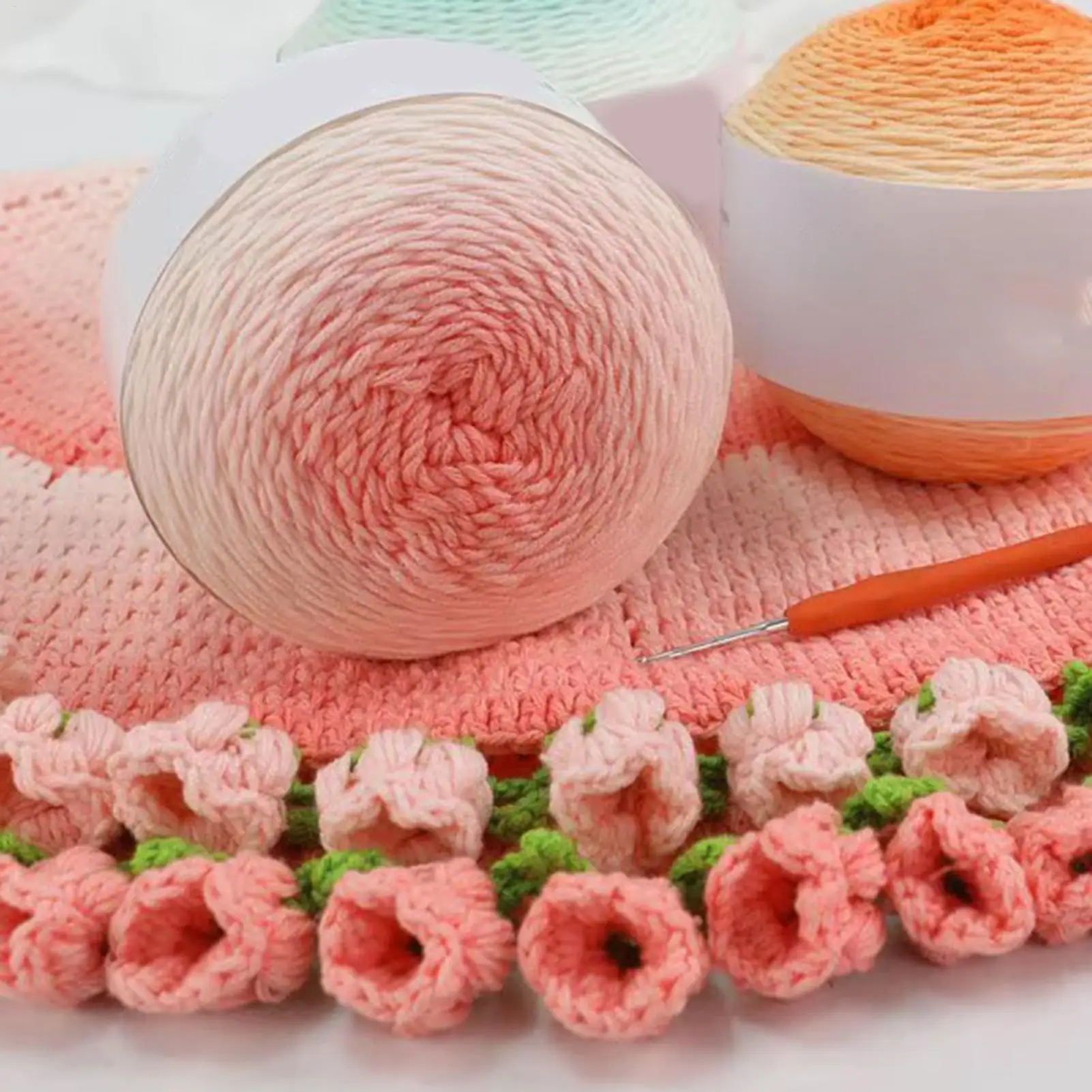 

Yarn For Crocheting 4 Pieces Gradient Thread Beginner Crochet Yarn For Hobbyists Quilting Projects Embroidery Work Fabric Repair