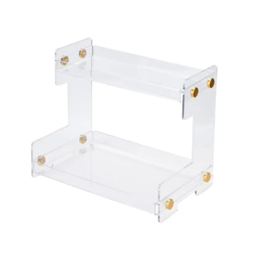

Bathroom Counter Organizer 2-Tier Bathroom Organizer Countertop Cosmetics Organizer Vanity Storage Shelf Rack for Bathroom Bedr