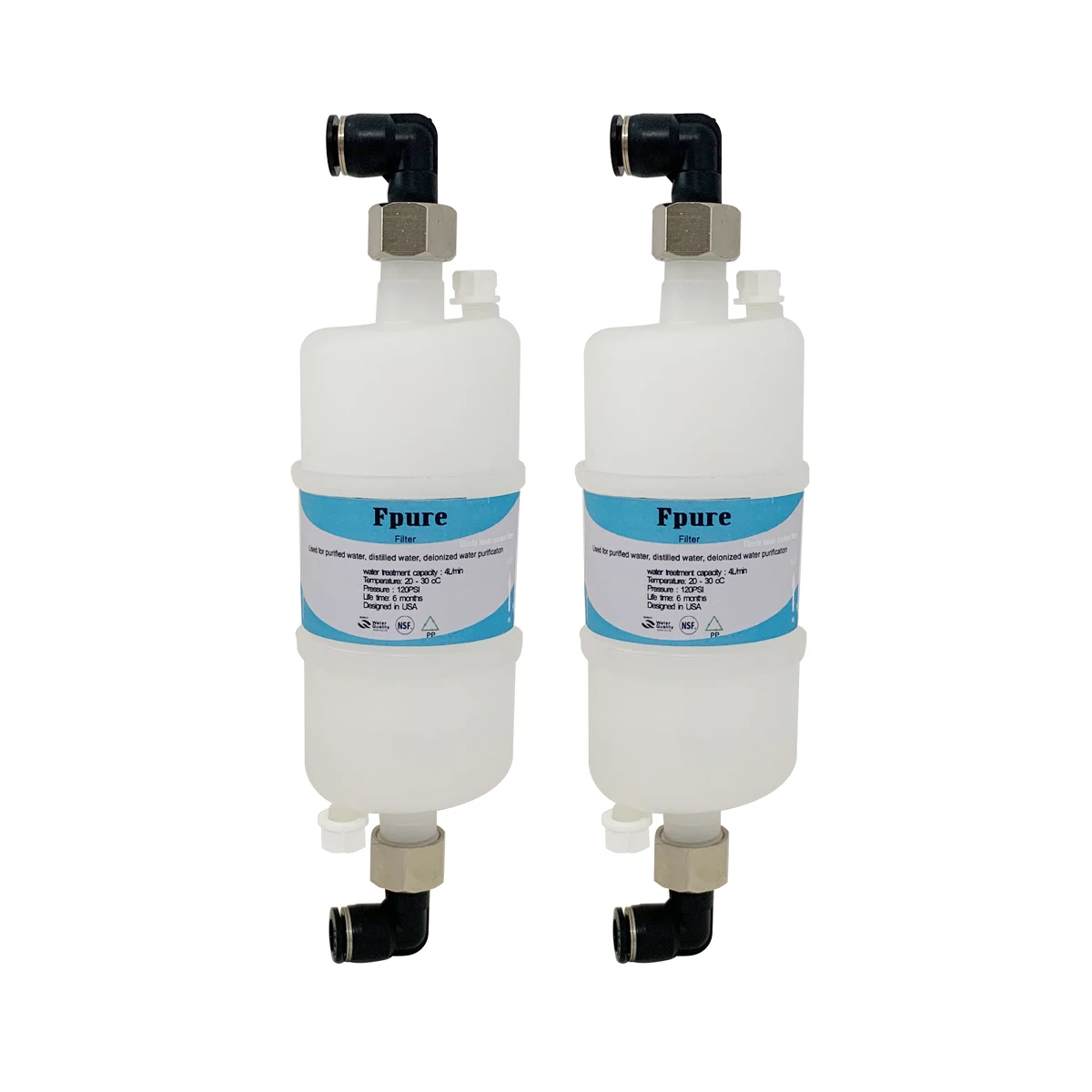 2 Pack of Diode Laser coolant water filter For 808nm Diode Laser Machine Cooling, include Connectors with 10mm tube OD