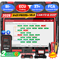 LAUNCH X431 PRO3S+ V5.0 CAN FD DOIP 10.1inch OBD2 Diagnostic scan Tool with Topology Map TPMS ECU Coding ALL System Car Scanner