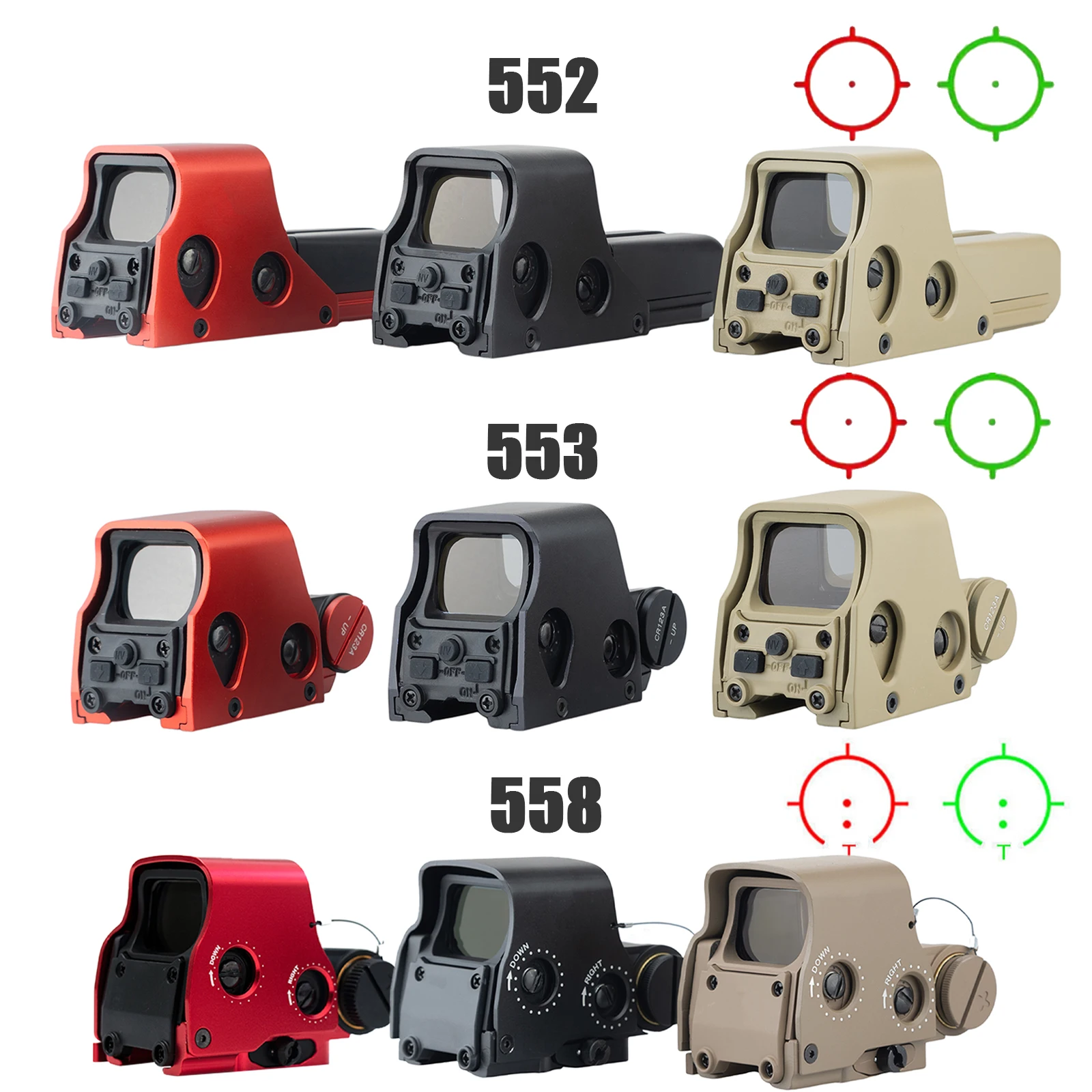 Eotech التكتيكية 552 553 558 ريد دوت المجسم البصر G33 G45 نطاق 3X المكبر بندقية الصيد نطاق الادسنس البصريات Picatinny #1