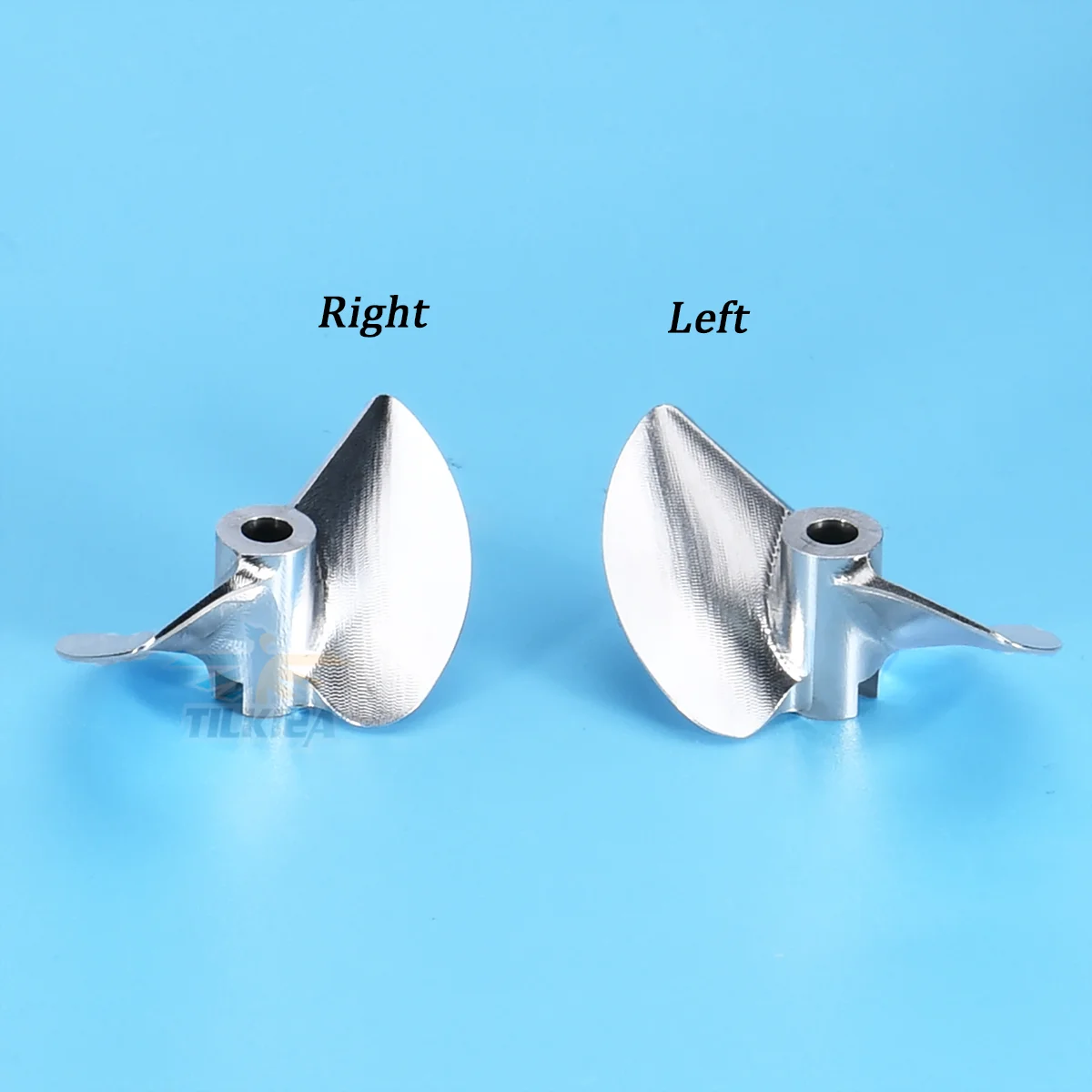 Hélice for Bateau modèle RC, Aluminium CNC, 2 pales, diamètre 36-55 mm, Trou d'arbre 4,76 mm, côté Gauche, Couleur Argent(36mm