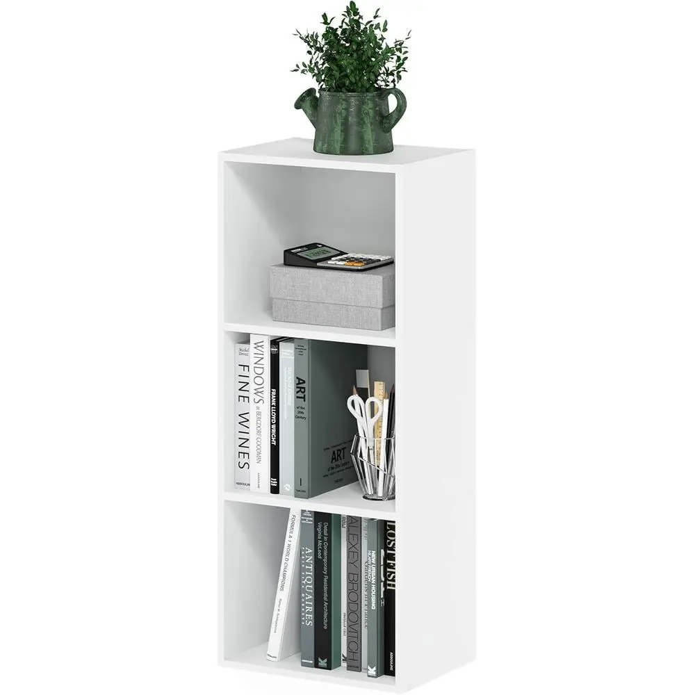

Книжный шкаф Shel, 3-секционный, с открытыми полками, 9,3 x 12 x 31,5, для гостиной, спальни, домашнего офиса, белый