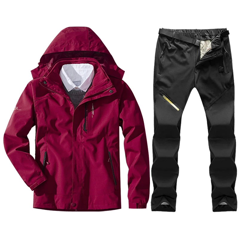 Heren skipak waterdicht winddicht skiën en snowboarden jas broek set mannelijke sneeuwkostuums outdoor klimmen ski-jas merk