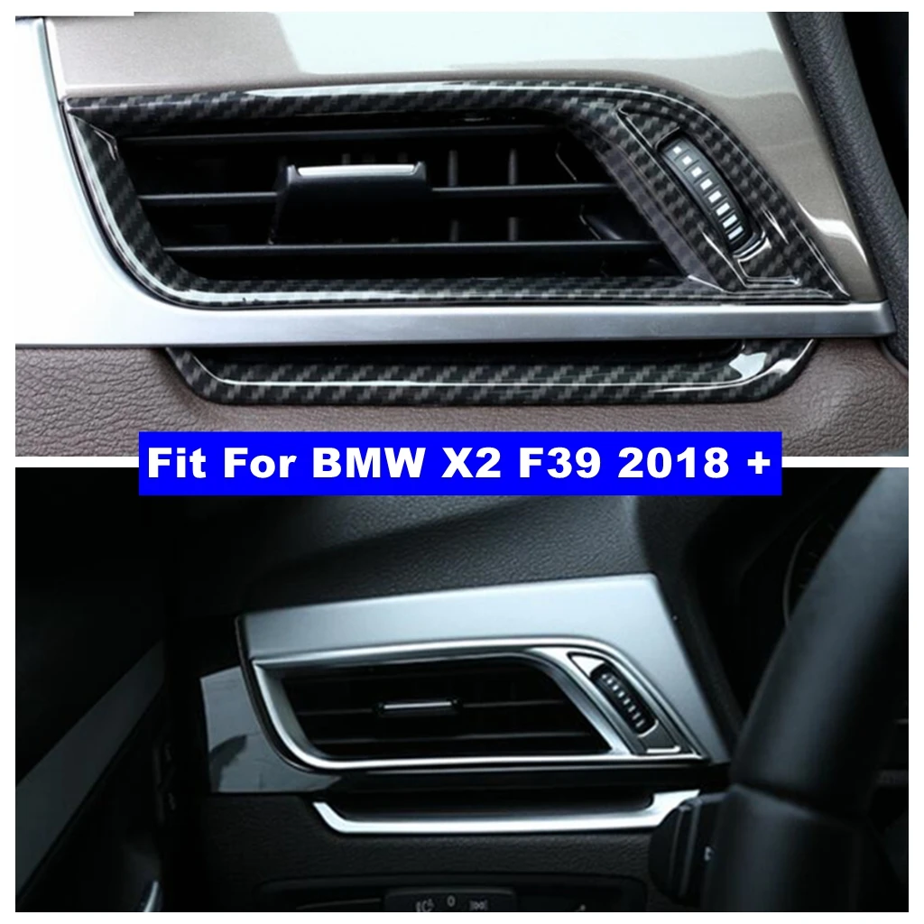 

Auto Inside Air Conditioning AC Outlet Vent Frame Decor Cover Trim For BMW X2 F39 2018 - 2021 Carbon Fiebr Look ABS Accessories