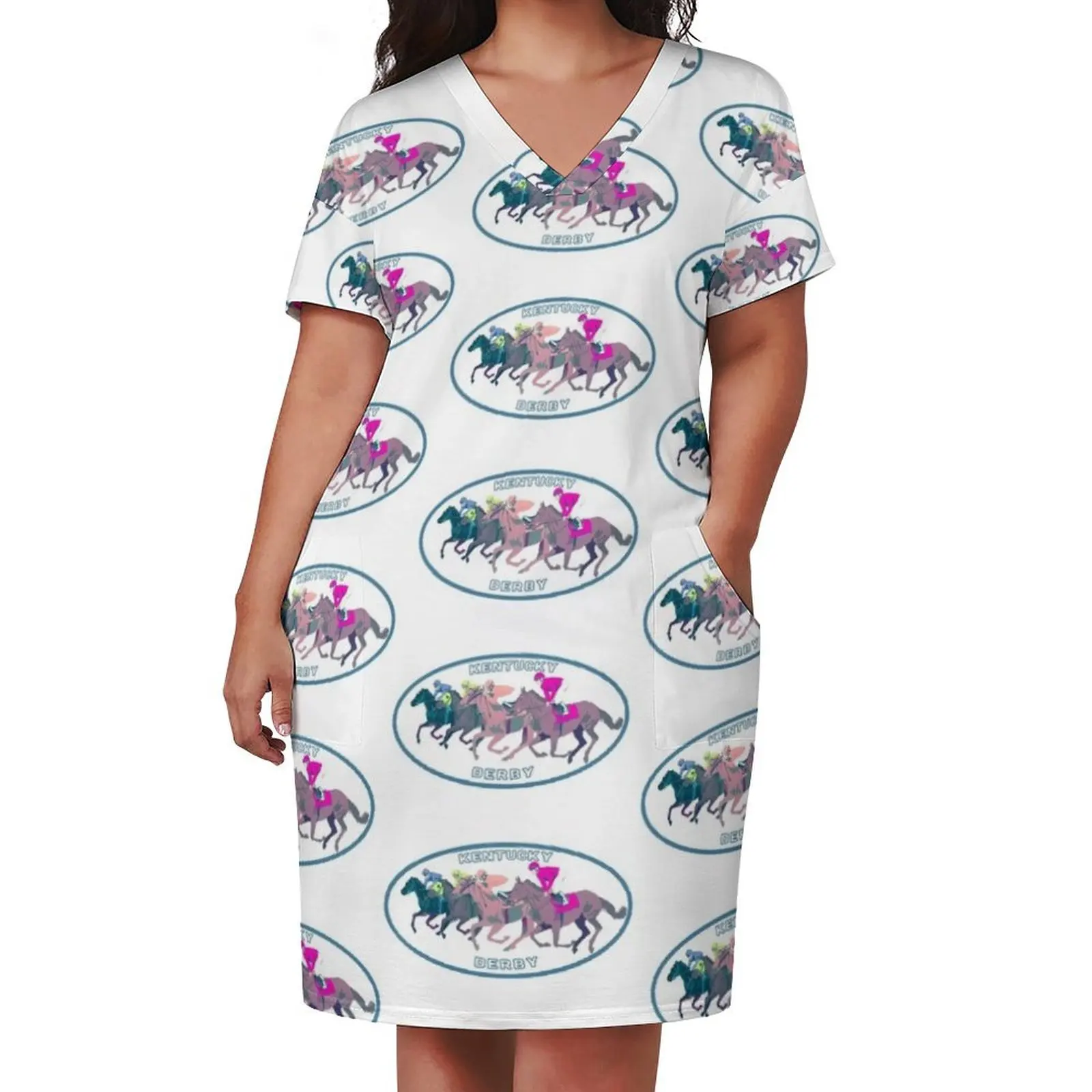 Kentucky Derby Loose Pocket Dress long dresses for women Long veiled dresses