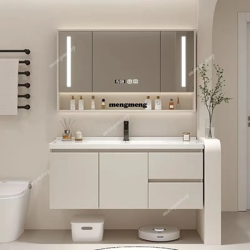 Light Luxury Simple Bathroom Cabinets Wash Up Combination Intelligent Mirror Bathroom Cabinets Home Storage Furniture Kast