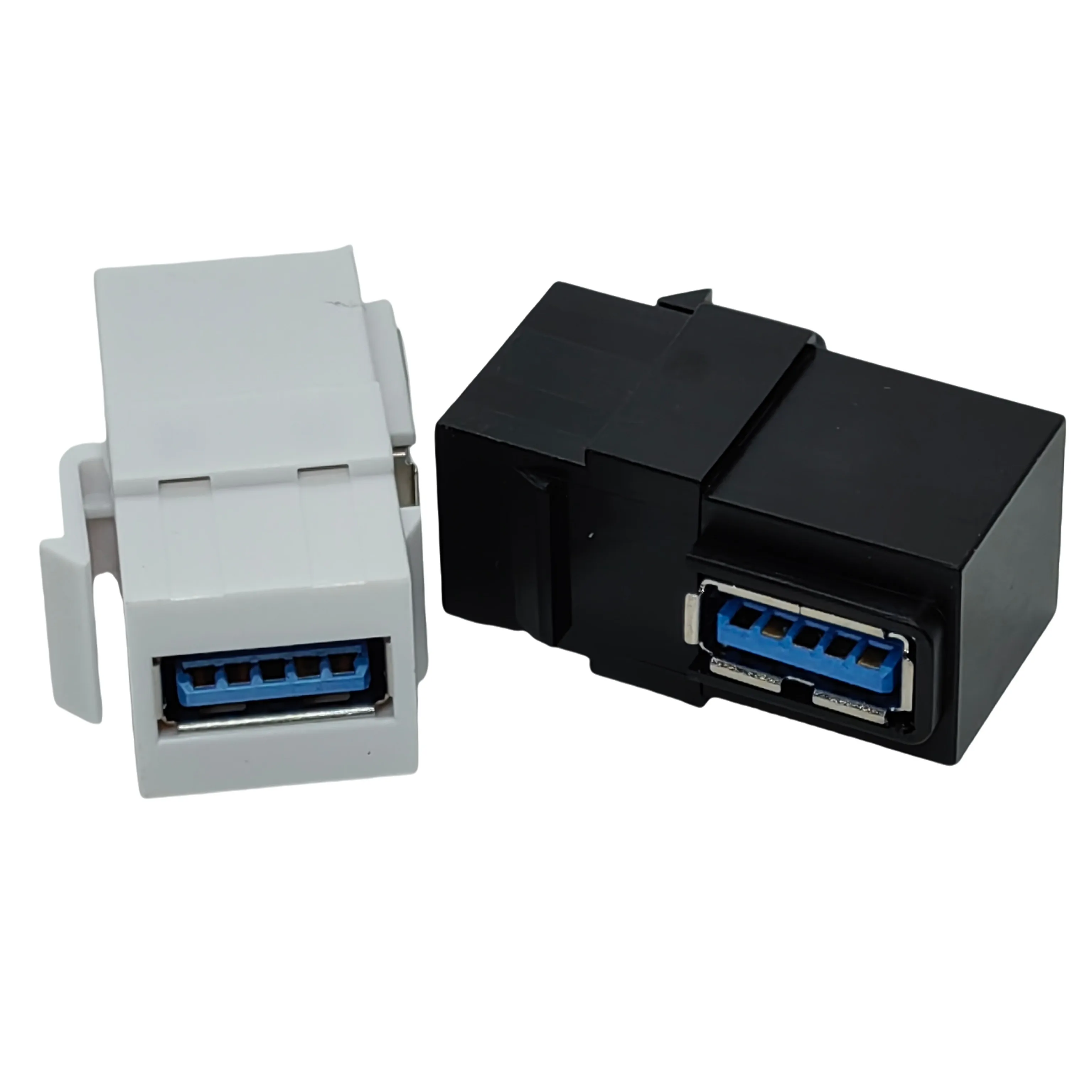 90 Degree Right Angled USB 3.0 A Female to A Female Extension Keystone Jack Coupler Adapter for Wall Plate Panel USB Cable