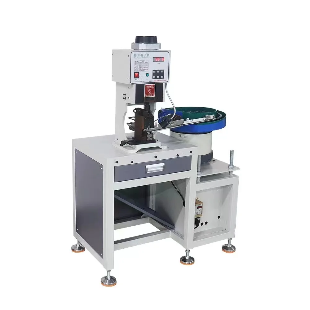 NB2T Semi Automatic Loose Wire Cable Terminal Crimping Machine Cable Terminal Press Machine with Vibrate Plate Feeding