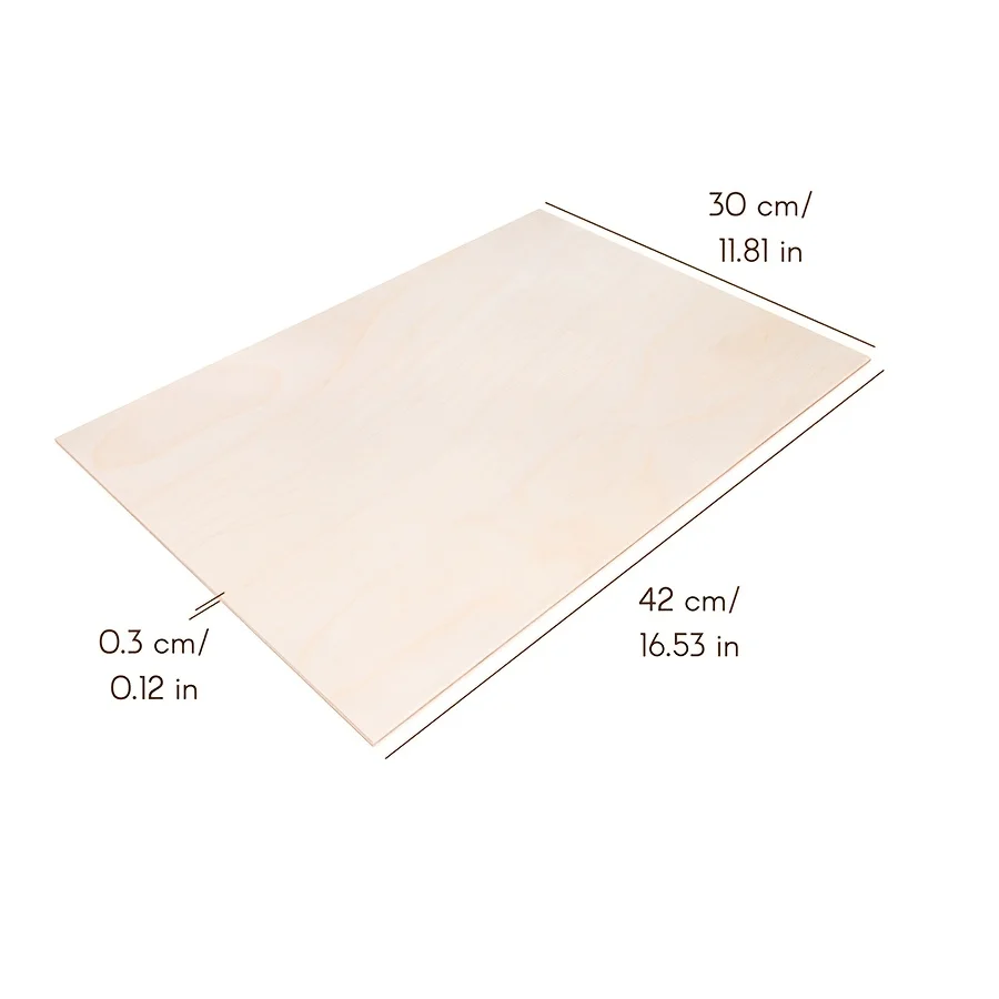 5/10 Pack A3 Plywood 420 X 297 X 3 mm Suitable for Pyrography, Laser Cutting, CNC Engraving, Hollowing Process, A3 Size