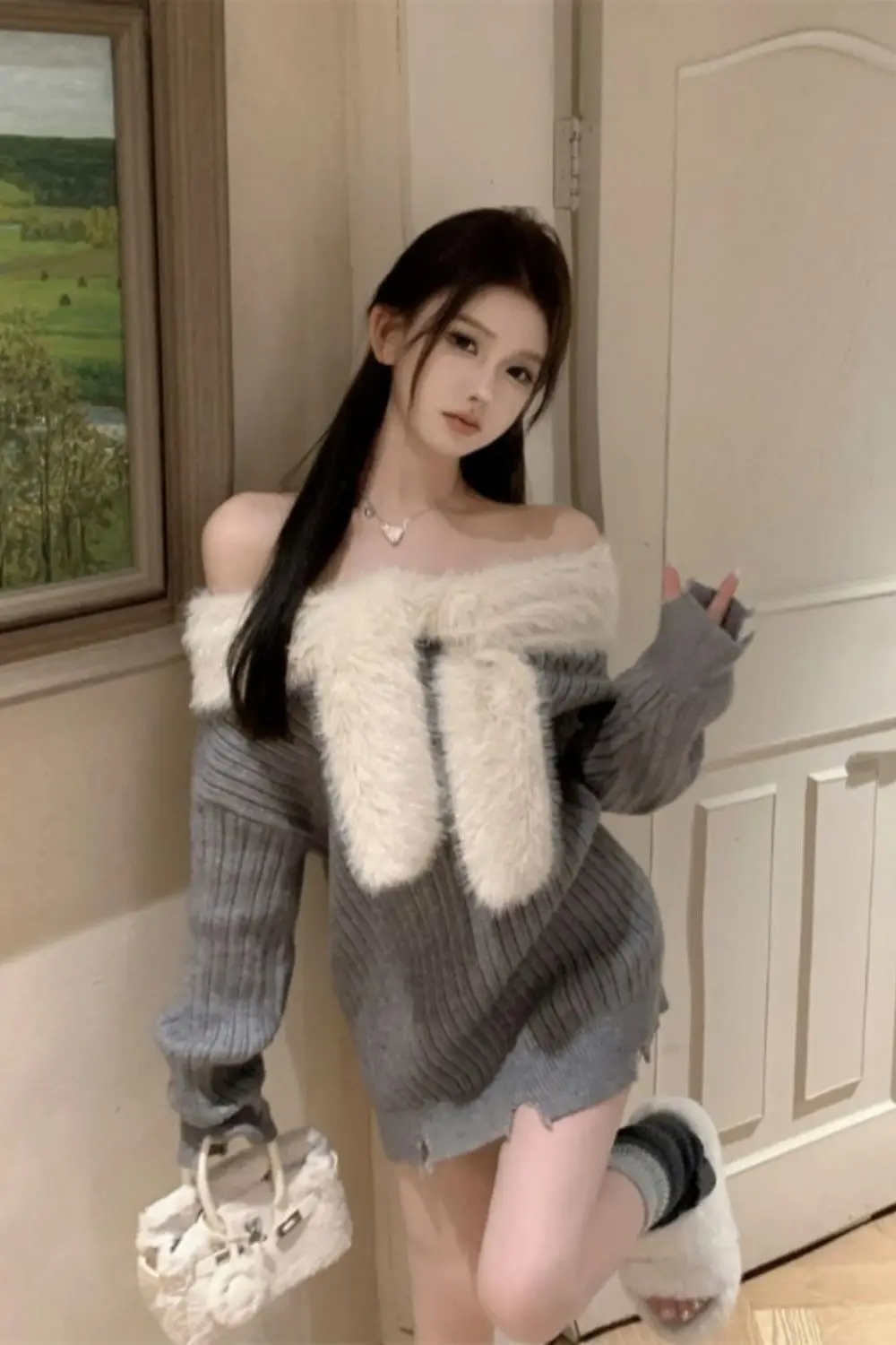 

Sweaters Jumpers Pullovers Woman Top Cinch Cute Christmas Holiday Festival Punk Ombre Animal Fringe Warm Gift Softy Cozy Winter