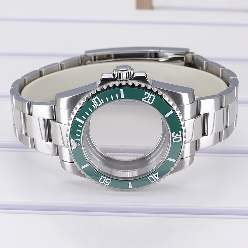 Fenya 40mm Taucheruhrengehäuse Armband Saphirglas für SUB Seiko NH35NH36 Nh38/34 ETA2824 Miyota8215 Uhrwerk 28,5mm Zifferblatt Schiebeschnalle – Detail 8