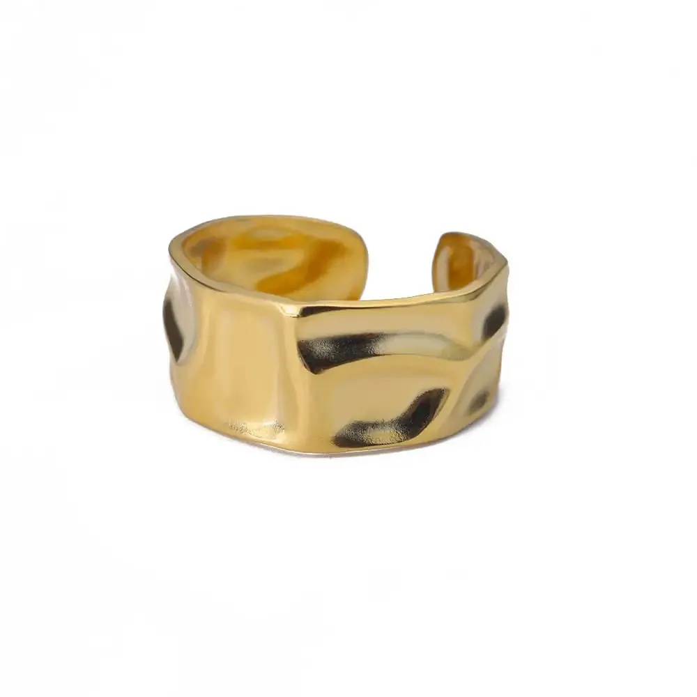 Minimalistische Linie Edelstahl Offene Ringe Für Frauen Gold Farbe Hochzeit Ästhetischen Ring Designer Schmuck Zubehör BFF anillo
