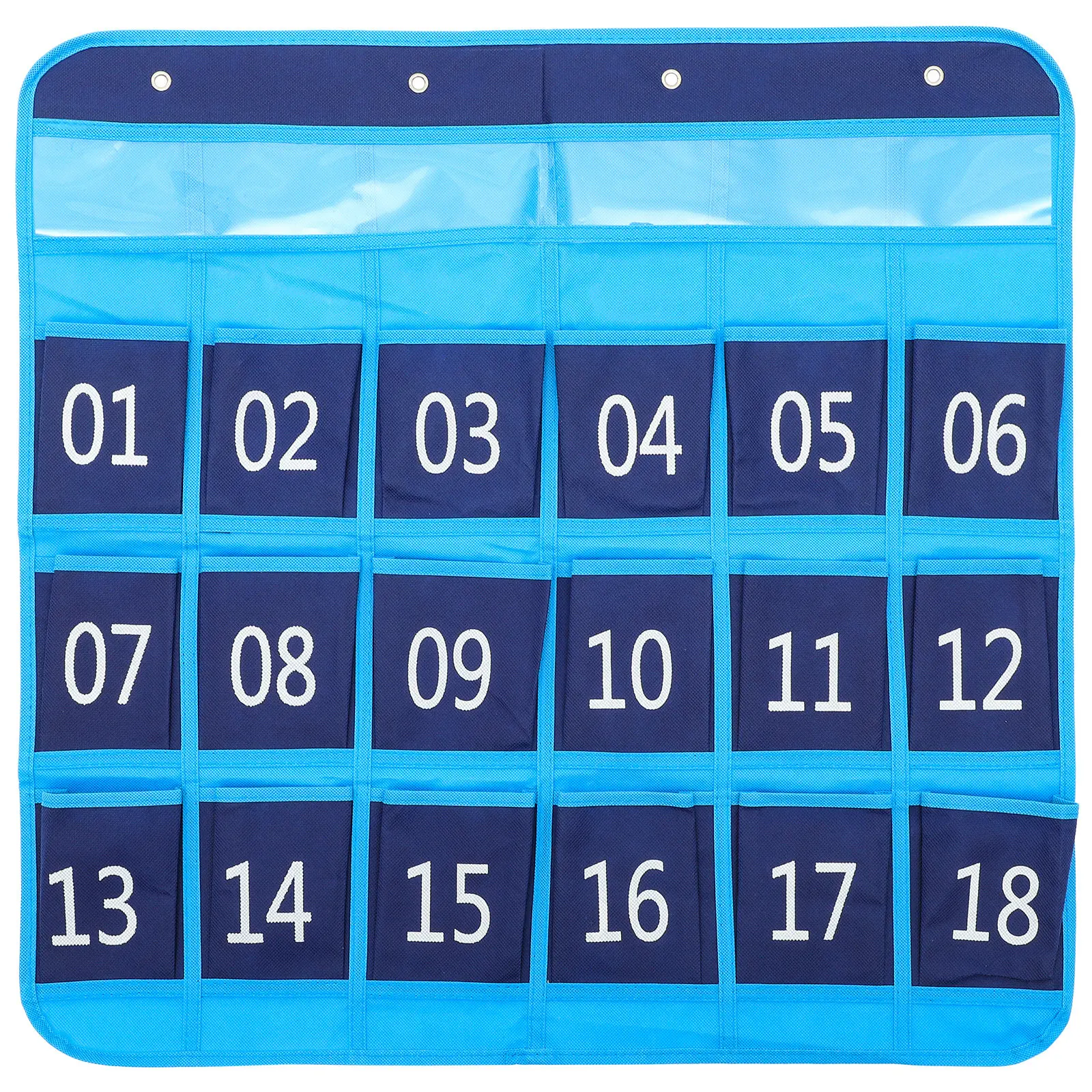 Hanging Pocket Chart for Classroom Cell Phone Holder Wall Mounted Numbered Pouch Organizer Sundry Storage Bag Calculator Holder