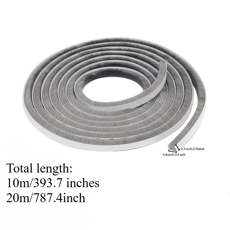 Windproof Sealing Strip with Backing Rubber.for Sliding Windows and Door Frames,Wardrobes,Bookcases,Cabinet Doors,  Sound Proof