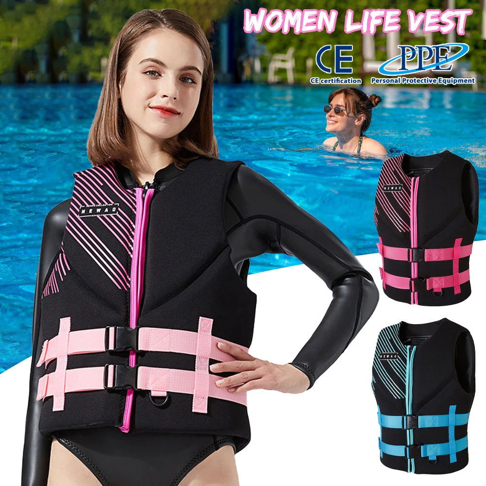 Life Vest For Adults Jet Ski Kayak KiteSurf Life Jacket Motorboats Great For Any Water Sports - Boating, Skiing, Surfing,Swim