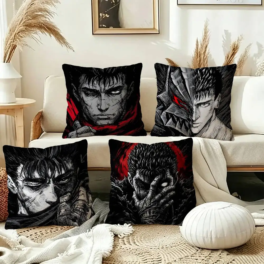 Guts Sword in Berserk Pillow Cushion Cover Pillowcase Living Room Sofa Home Decor Customized