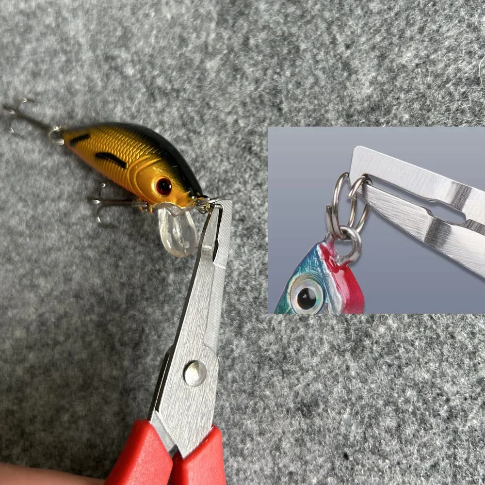Luya Alicates de pesca con cortador PE y removedor anzuelos para linea - imagen 2