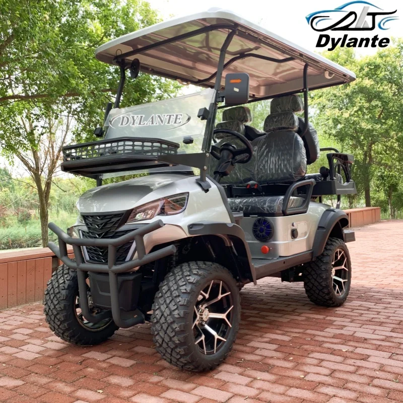 Stylish And Colorful Golf Cart High speed 45 km/h Electric 4-Seater Hunting Golf Cart Suitable For Family Outdoor Activities