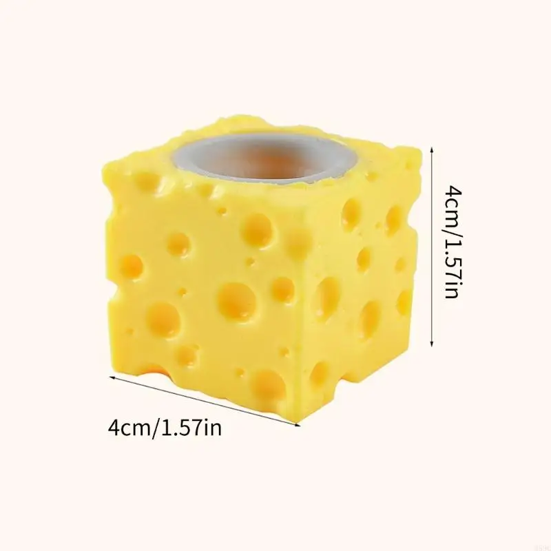M89C Soft TPR Cheese Mouse Squeeze jouet pour le soulagement du stress Playme Sensory les âges