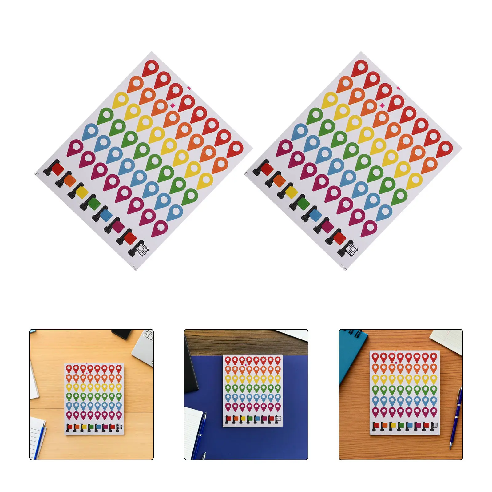 

280Pcs Map Marker Stickers Peel and Stick Multicolor Self Adhesive Location Labels for Travel Hiking Adventure Mapping Planning