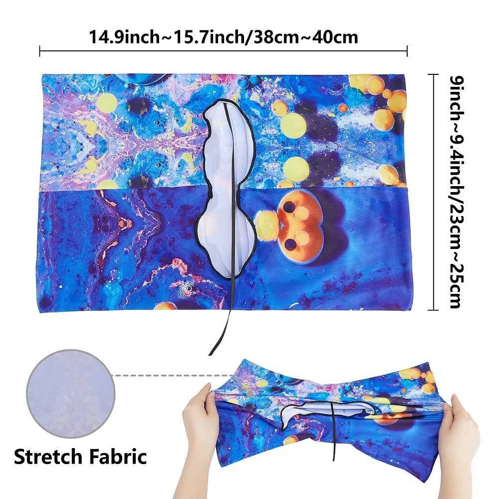 Polyester Book Covers Elastic Notebook Wraps Rectangle Castle 400x250mm