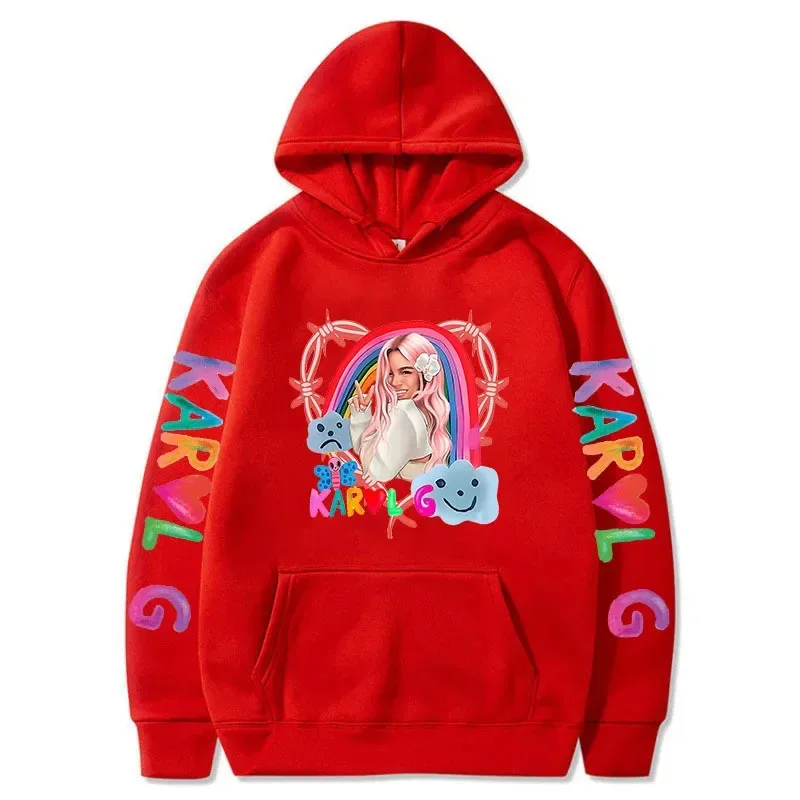 111 www جديد إمرأة متعدد الألوان هوديس الهيب هوب موضة الشارع الشهير البلوز كارول جي مانانا ملابس منقوشة بكم طويل بلوزات Y2K إلى