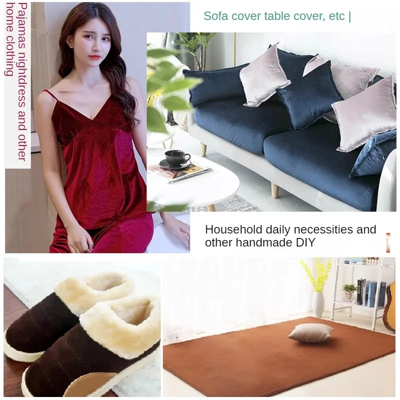 خياطة ذاتية الصنع قماش مخملي سميك ، ناعم وناعم ، وسادات ، أريكة ، أثاث ، قماش تنجد ، وردي وأسود ، بالمقياس #6