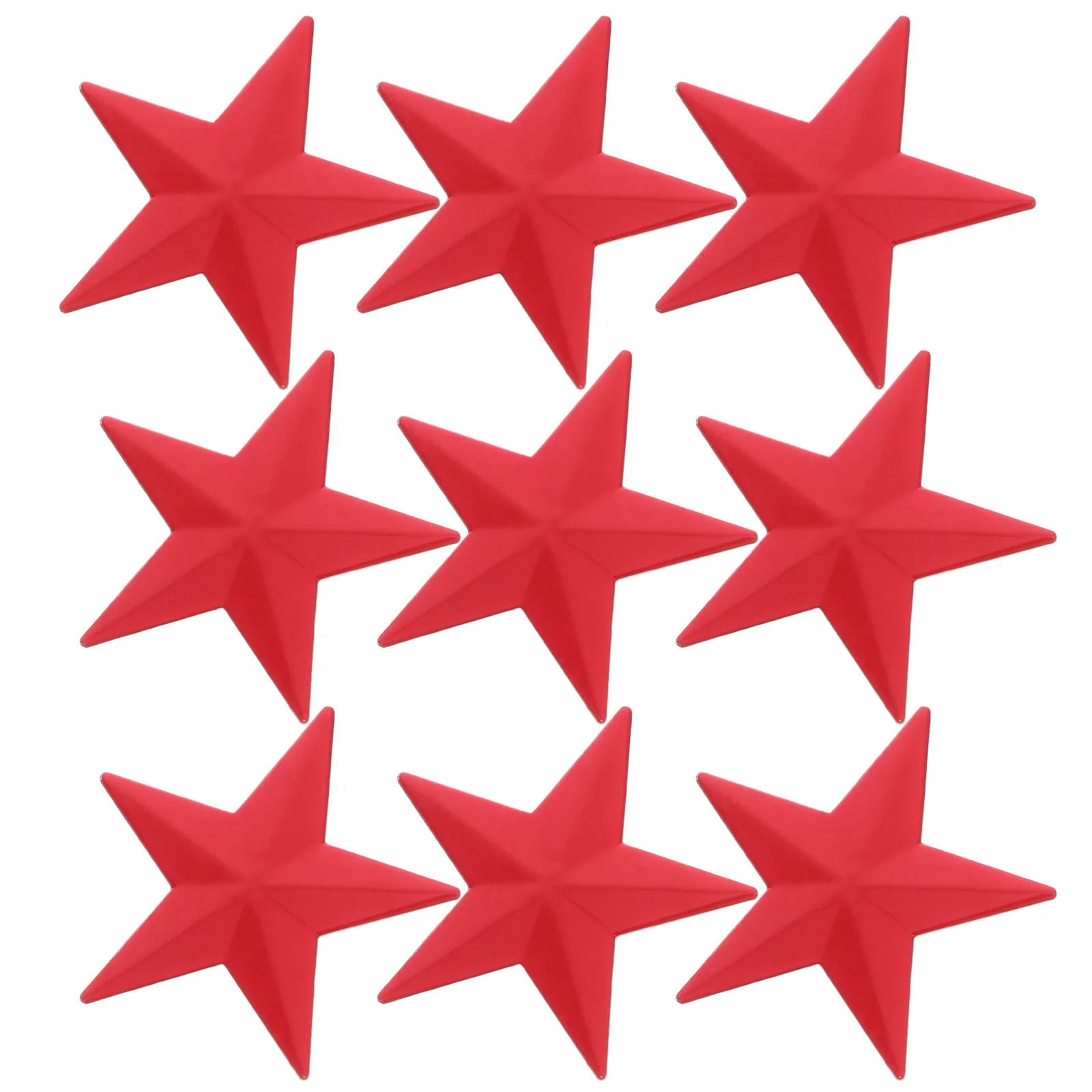 

Five-pointed Star Cap Badge Pins for Backpacks Red Stars Lapel Geometry Aluminum