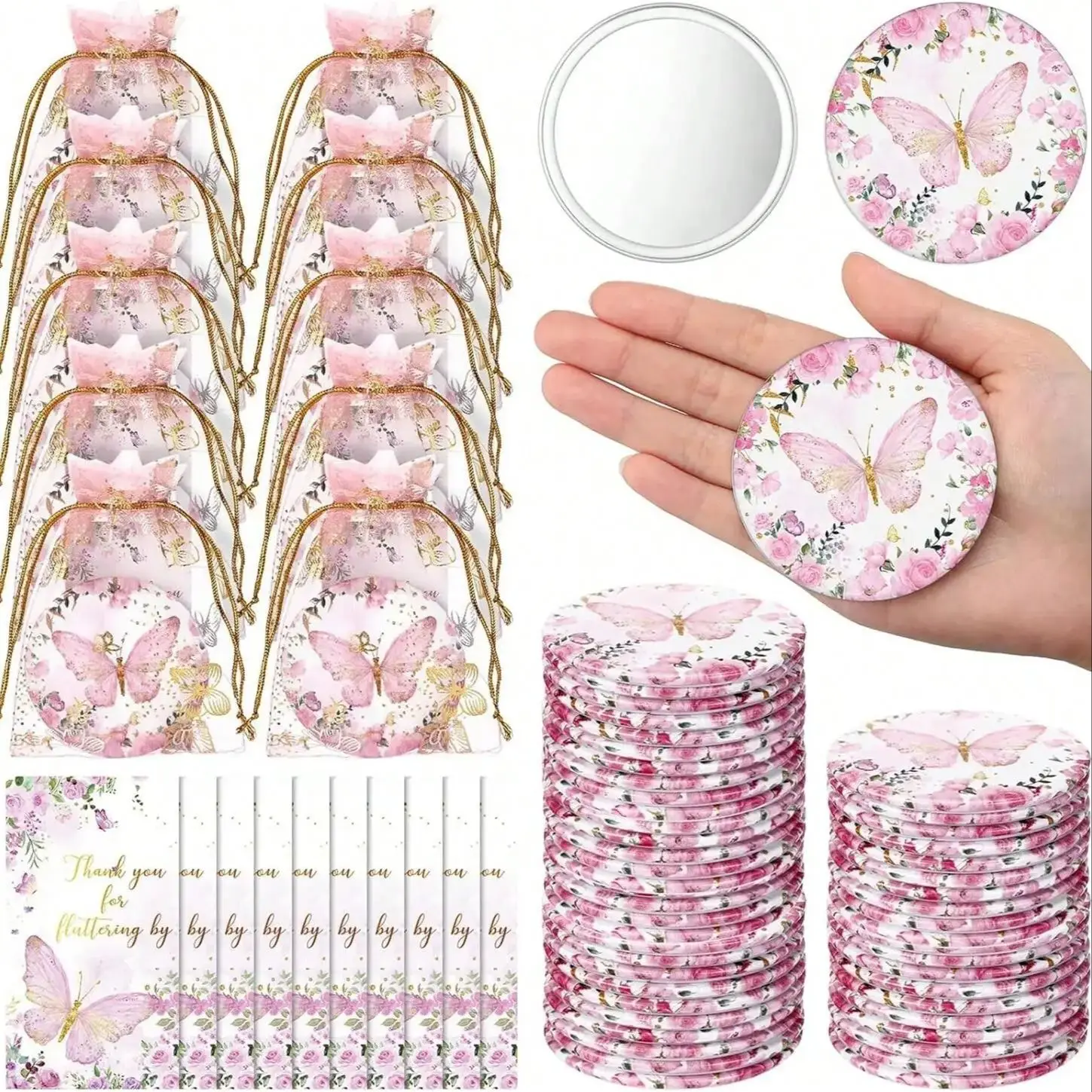 36 Stück, Schmetterlings-Schlüsselanhänger-Geschenkset, 12 Stück lila Acryl-Schlüsselanhänger, 12 braune Karten und 12 Stück Organza-Kordelzugbeutel, Geschlecht – Detail 1