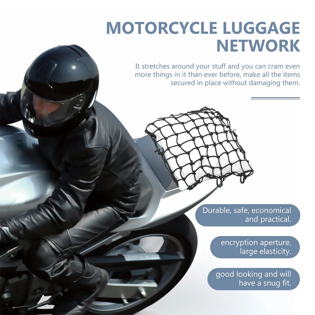 

Elastic Luggage Net for Car Motorcycle SUV ATV High Elasticity Latex Material Adjustable Carriage Accessory Garden