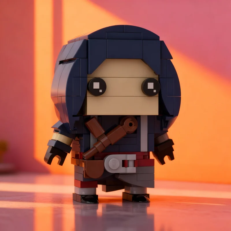 

177pcs MOC Assassin S Creed Shadows Naoe Brickheadz Model Building Blocks Creative Display Gift Collectible Decor Kids Premium