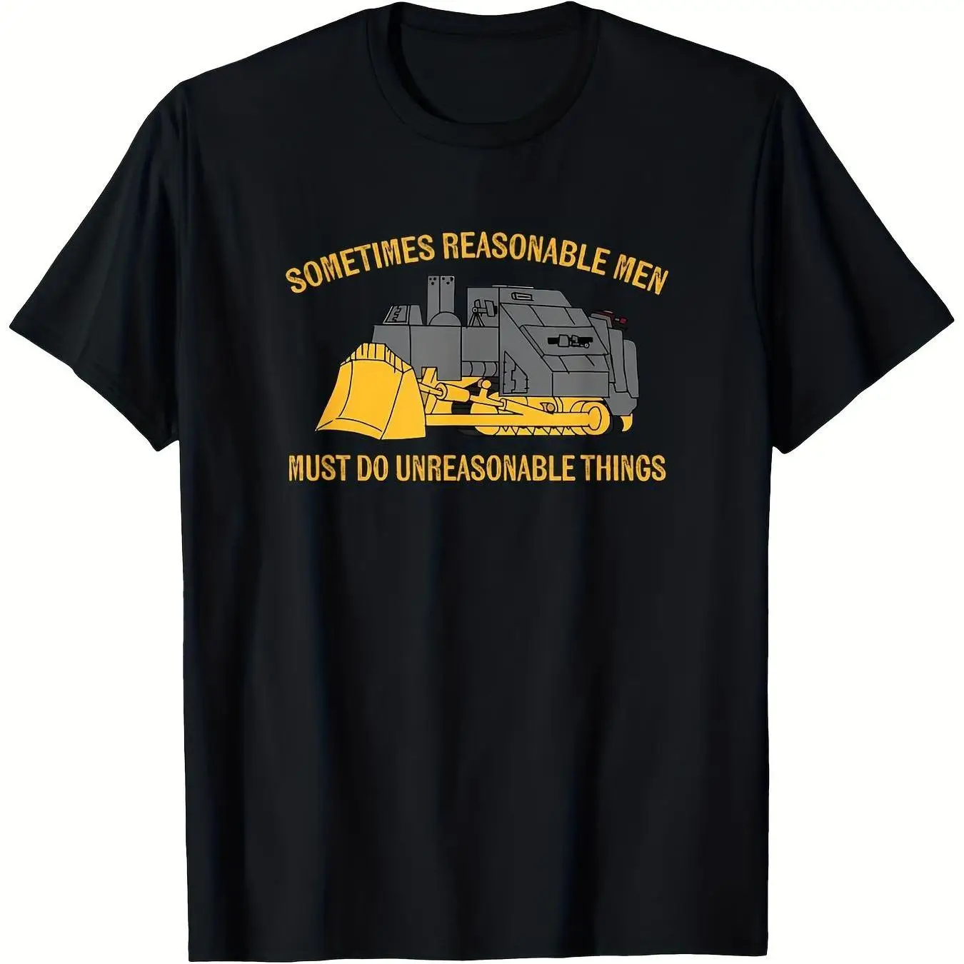 Heemeyer Bulldozer Graphic Men'S T-Shirt A Design That Reflects How Sometimes Rational Individuals Take Irrational Actions