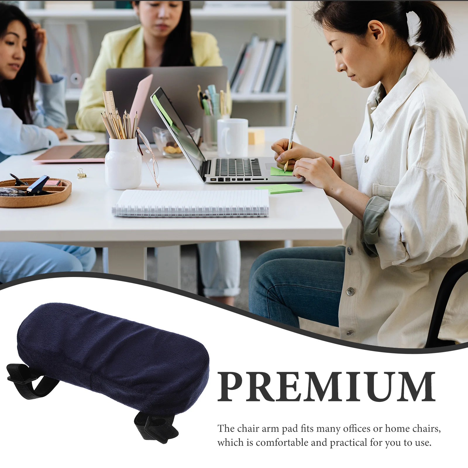 

2pcs 1 Pair Memory Foam Chair Armrest Pads Comfortable Universal Office Home Arm Rest Cushion Replaceable Soft Supportive Elbow