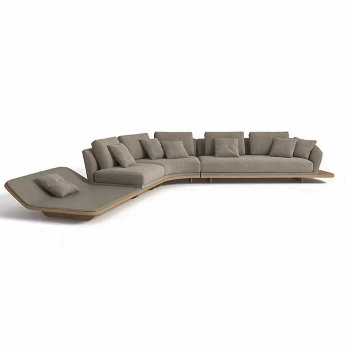 

Sofa living room Villa special-shaped matte arc fabric method