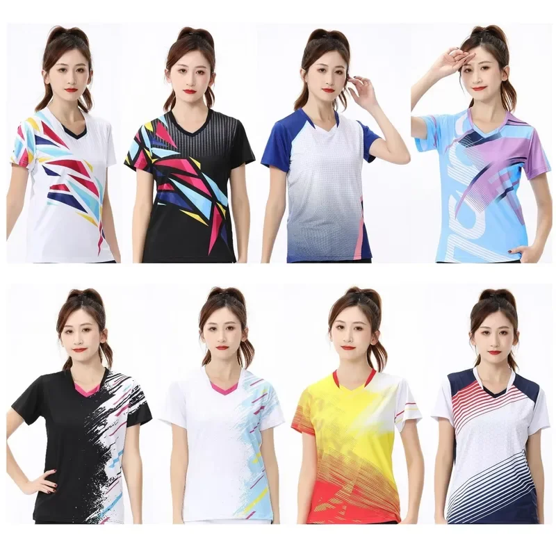 

Outdoor quick drying clothes for women, summer trendy badminton jersey for hiking, fitness, quick drying clothes for sports, hal