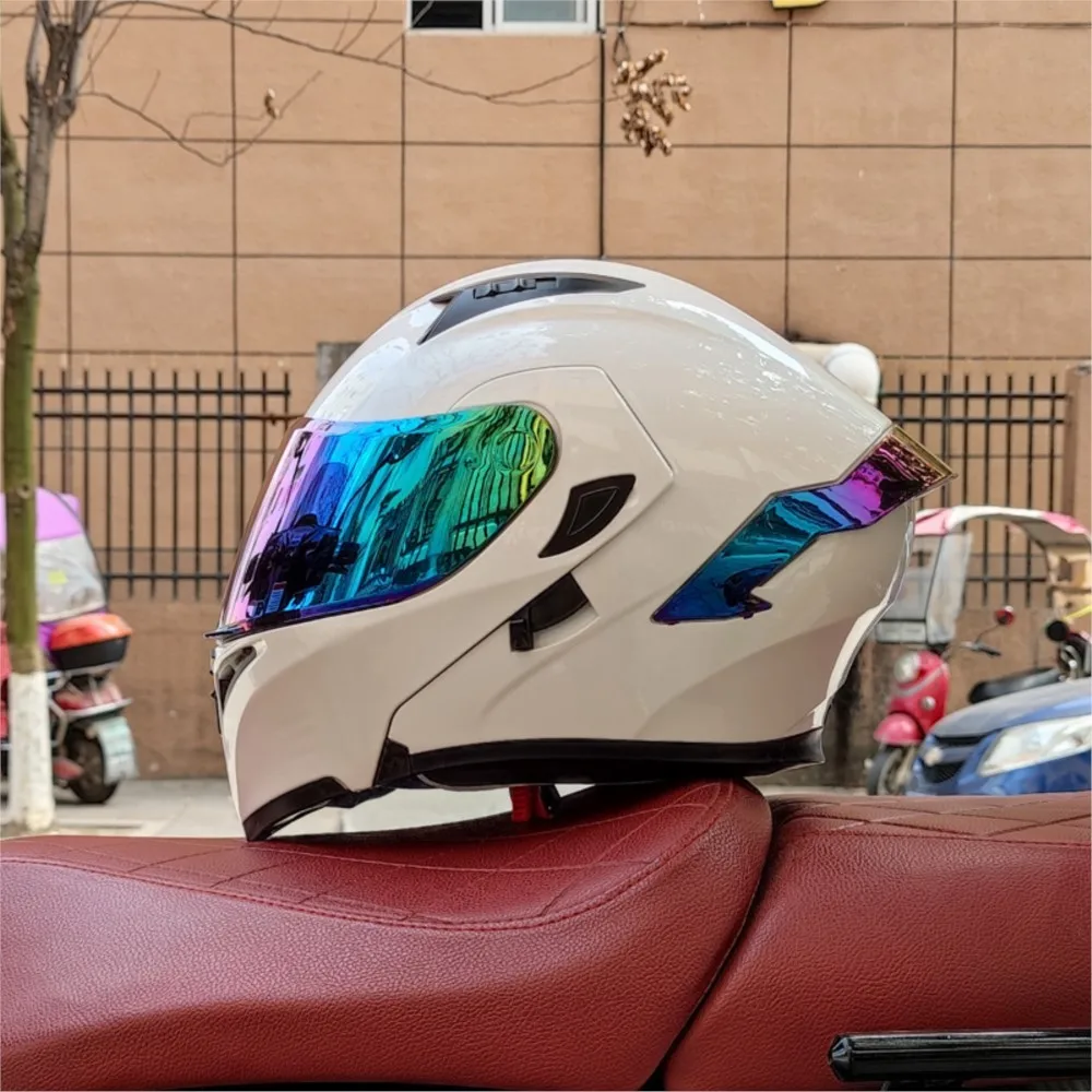 Kask motocyklowy z podwójną soczewką Kask pełnotwarzowy wysokiej jakości Zatwierdzony przez DOT Moto Cascos Motociclistas Capacete Four Seasons