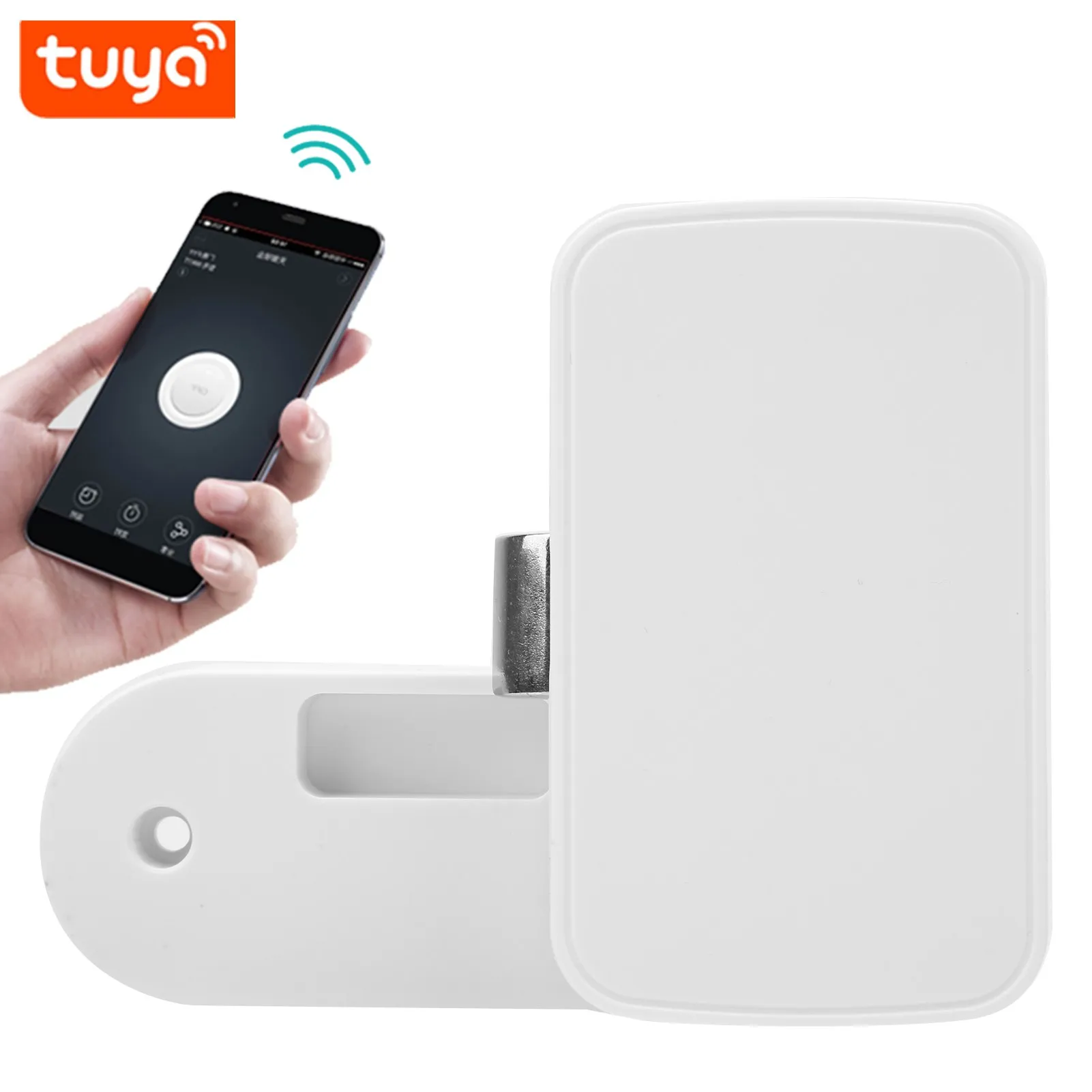 Protable Smart Cabinet Lock Bluetooth APP Unlock Concealed PunchFree for File Cabinet Drawer Lock Wardrobes Bookcases for Tuya