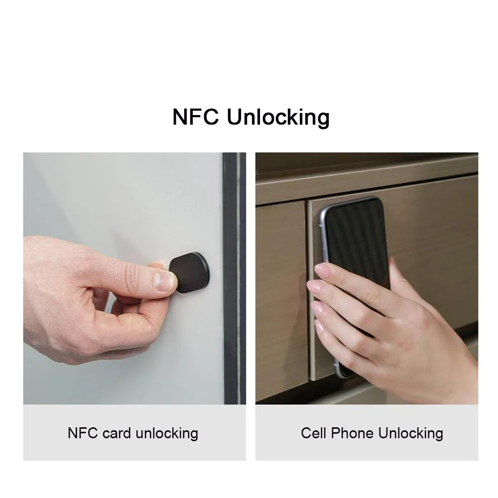 YEELOCK Smart Drawer Cabinet Lock Pro NFC/BT5.3 Wireless Control APP Unlock Anti-Theft Remote Keyless Lock for Child Safety File