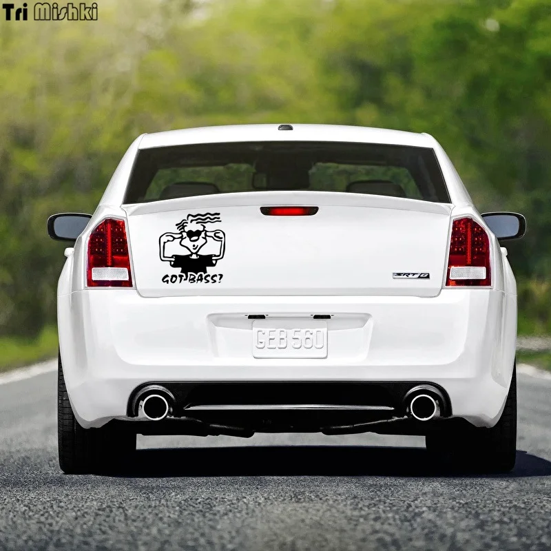 Tri Mishki HZX347# 16*15cm got bass? car sticker auto funny car stickers