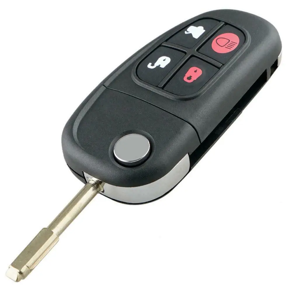 

NHVWB1U241Car Chip Flip Remote Key Buttons 433Mhz Auto Replacement for Jaguar S X XJ8 2001 2002 2003 2004 2005 2006 2007 2008