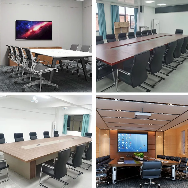أثاث المكاتب، مكتب المؤتمرات، غرفة الاجتماعات، مجموعة كاملة من طاولة المؤتمرات الكبيرة الطويلة