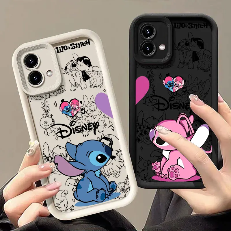 

Lilo Stitch Disney Phone Case for Motorola Moto G06 G56 G86 G96 G100 Edge 60 70 Fusion 50 Pro 40 Neo G85 G84 G75 G53 G60 Cover