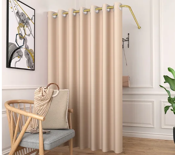 L-shaped fitting room Iron art corner clothing store fitting room shelf changing room changing room curtain changing room