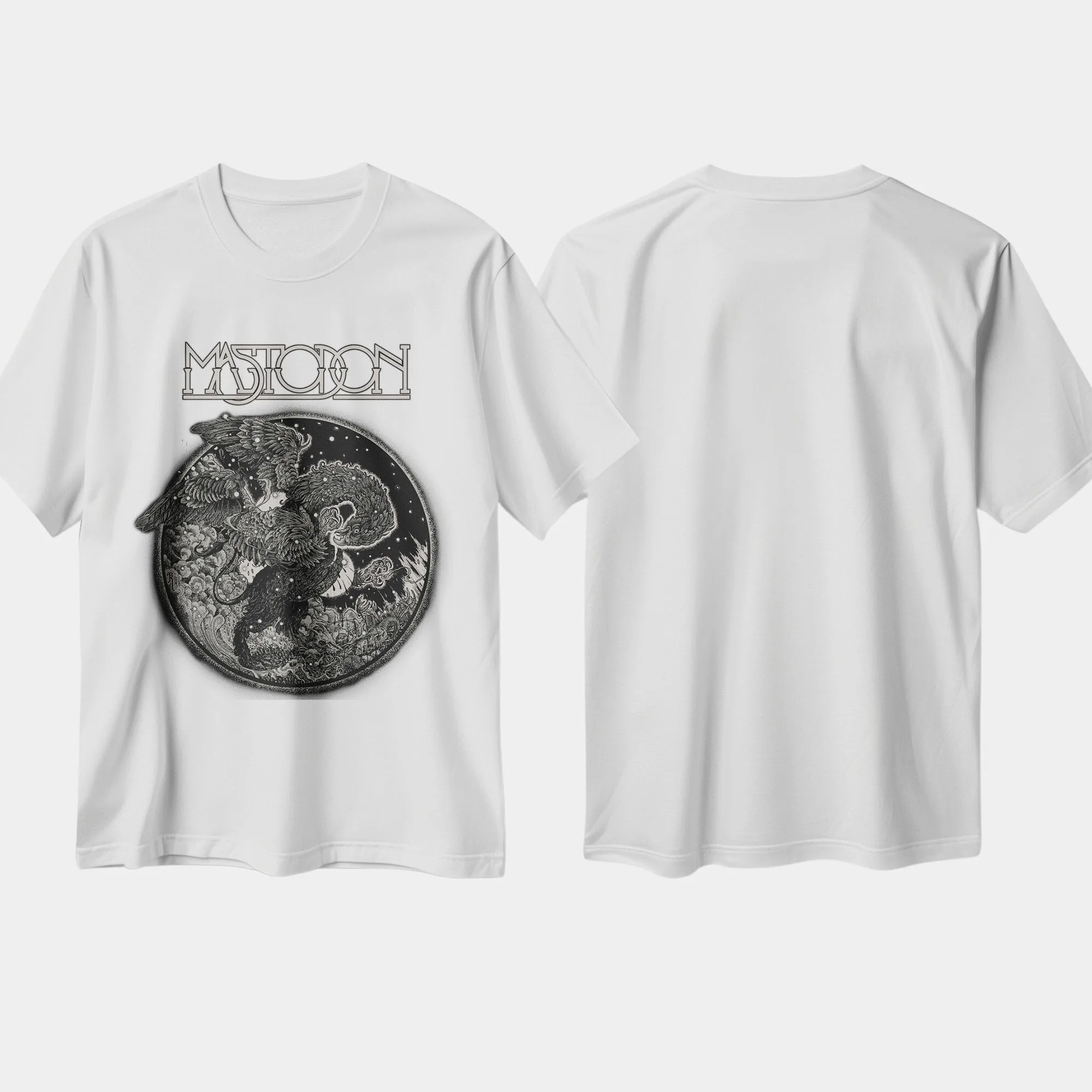 Metal Band Gift T-shirt Mastodons Band Graphic Essential for A Party Short Sleeve Unisex Round Neck Tees