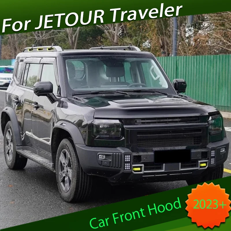 

Передний капот автомобиля подходит для Chery JETOUR Traveler T2 2023, модификация капота двигателя, вентиляционный капот, запчасти для внешней отделки автомобиля