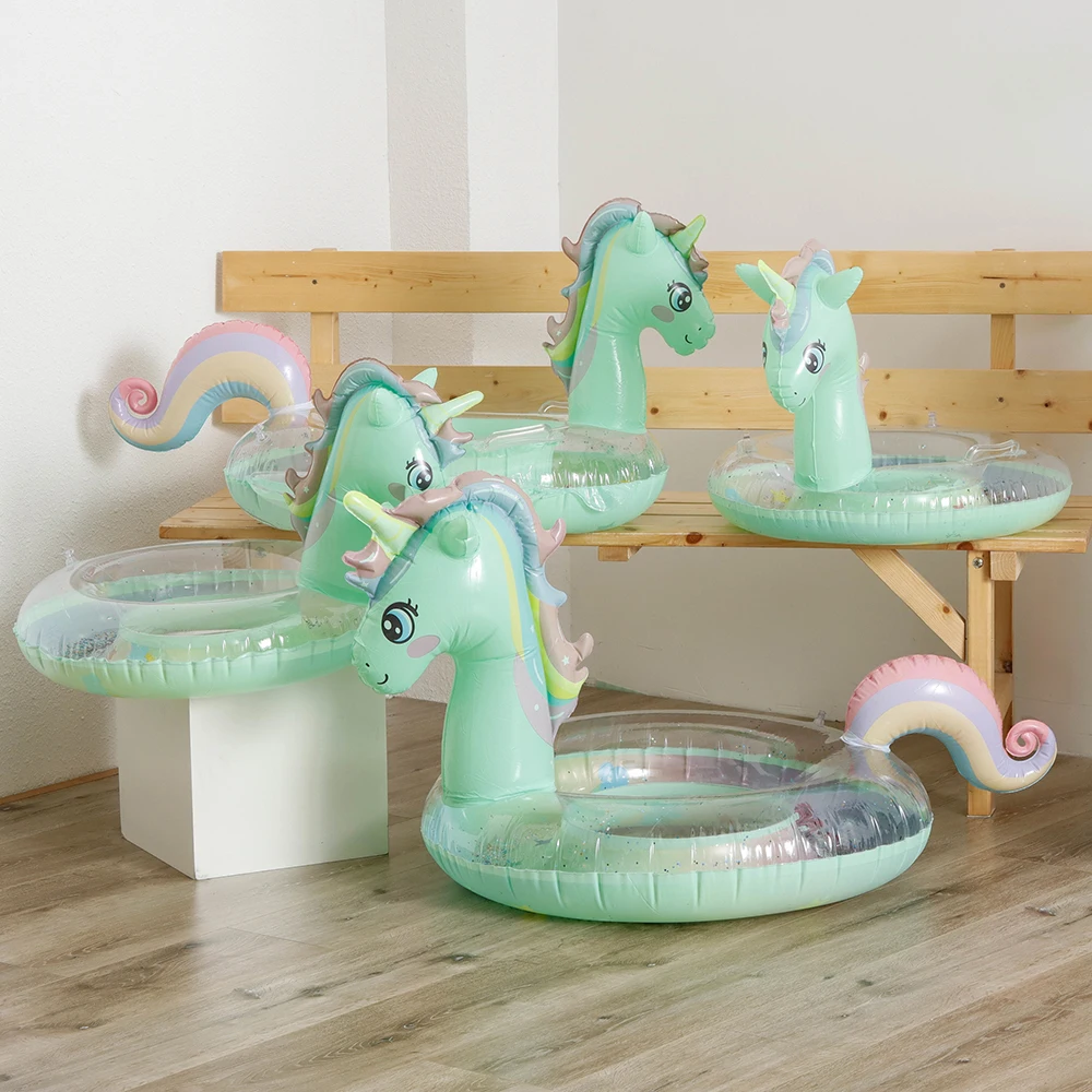 

Baby Unicorn Swim Ring Tube Inflatable Toy Swimming Seat For Kid Adult Swimming Circle Float Pool Beach Water Play Toy