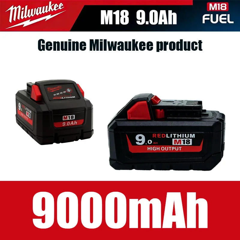 

Original Milwaukee M18B8 M18B9 9.0AH 8.0Ah 8000mAh, fast charging compatible with Milwaukee power tools Milwaukee 18V battery