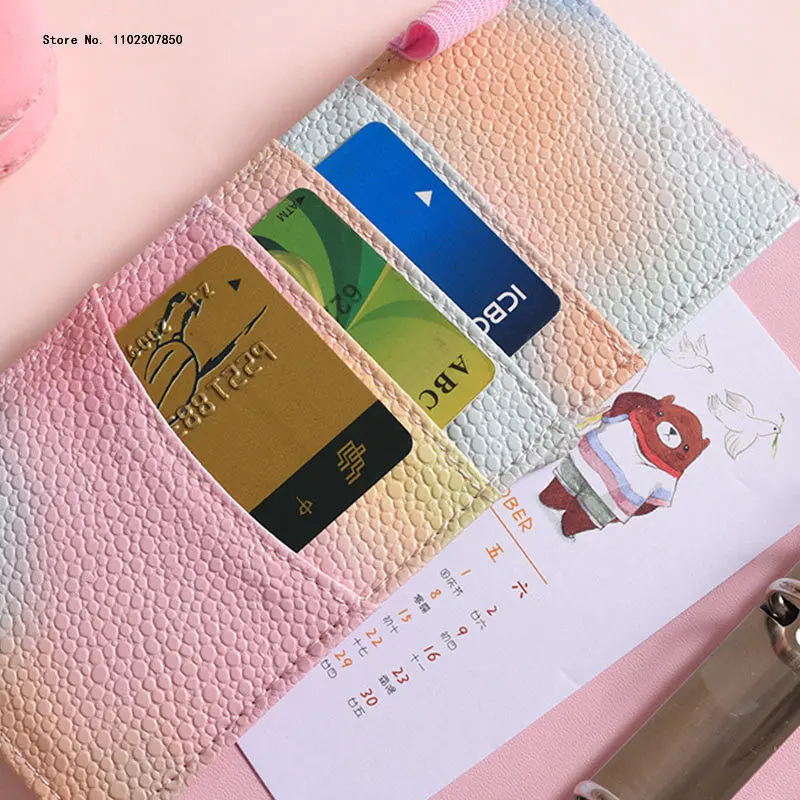 A7 Crocodile Pattern Leather Budget Binder Notebook Cash Envelopes System Set Binder Pockets Money Budget Saving Bill Organizer